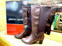 Pierre Cardin - Ladies Winter Genuine Leather Boot Carmella Brown