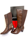 Pierre Cardin - Ladies Winter Genuine Leather Boot Carmella Brown