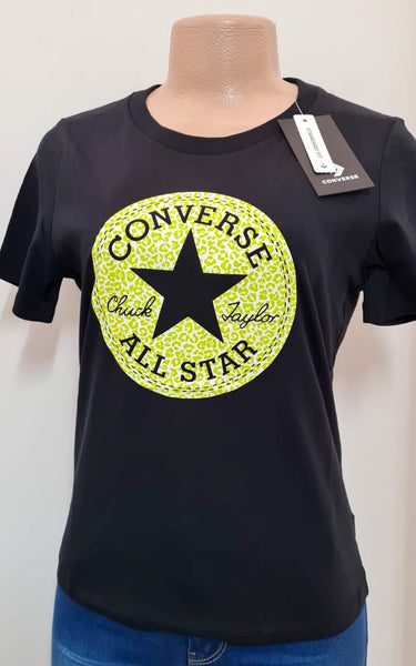 Ladies T-Shirt: Converse, Chuck Patch, Leopard Infill Tee